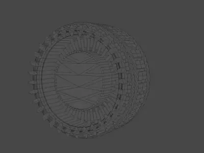 Wheel Low-poly 3D model