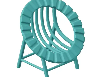 Plastic Toddler Chair Toy 3D model