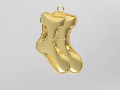 Winter socks pendant 3D model