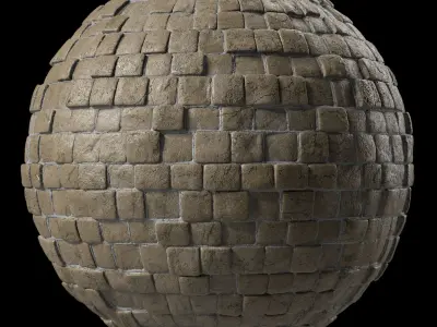 Stone Wall Materials 47- Stone By Moss Sbsar Pbr 4k Seamless Texture