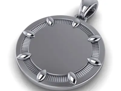 Engravable Pendant Necklace Jewelry Charm Bail 3D print model