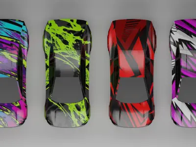 Tesla Cybercab Robotaxi 3D Model with interior Low-poly 3D model