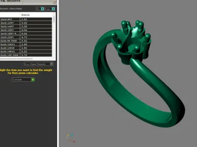 Rings for Women Womens Rings Stone Ring Ready STL 3DM Models  3D print model 8