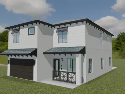  Coral Breeze Villa  Low-poly 3D model