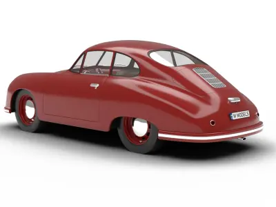Porsche 356 2 Coupe 1948 3d model 3D model