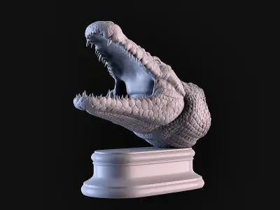 Crocodile Head 3D print model