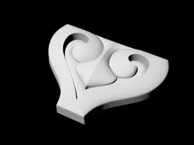 Central decor ornament for furniture Free 3D model 32