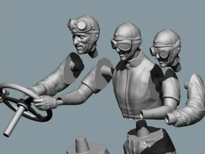 Tazio Nuvolari Driver 3D print model