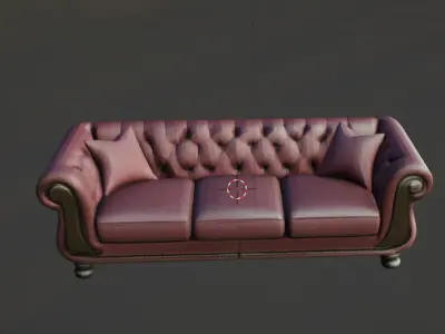 SOFA model for Rendering Low-poly 3D model