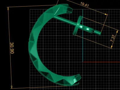 Luxury Men Earring 3d Printable Model 3D print model