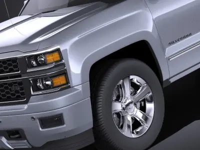 Chevrolet Silverado 1500 Double Cab 2015 VRAY 3D model