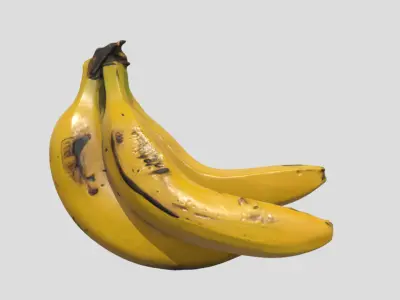 Realistic 3D Banana Model Game  Animation Ready Low-poly 3D model