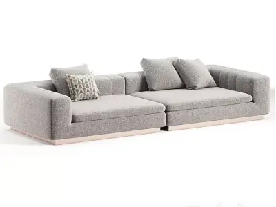 Minotti Riley 2 Seater Sofa Luxury Modern Furniture 3D model