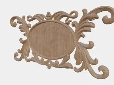 Mirror Frame Decor For Wood Carving 3D print model buy