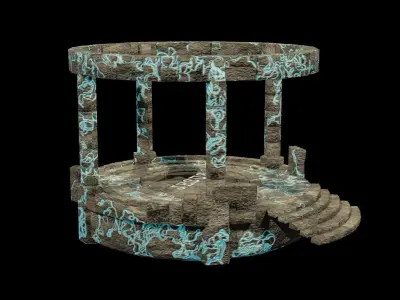 autel old rusty fountain Free 3D model