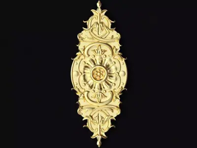 Central decor ornament for furniture 3D model 878