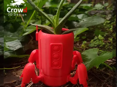 BOT POT DOUBLE IRRIGATION 3D print model