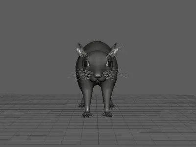 Rat Realistic Lowpoly Low-poly 3D model