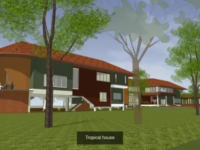Tropical building project 3D Model Collection