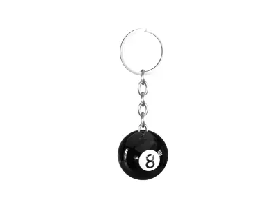 Pool Ball Keychain PBR 3D model