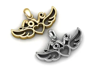 Hip Hop Love Heart Pendant 3d-Printable Model 3D print model