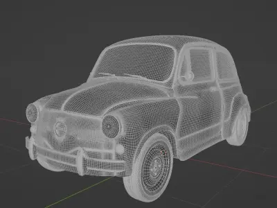 Zastava 750 Fiat 600 3D model