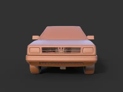 Volkswagen Fox 1989 3D print model