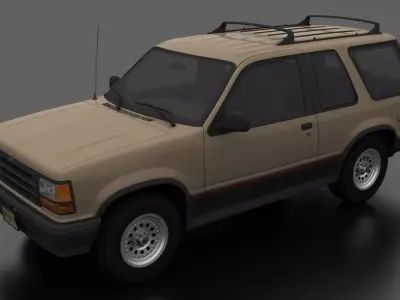 Explorer Sport 1991 Low-poly 3D model