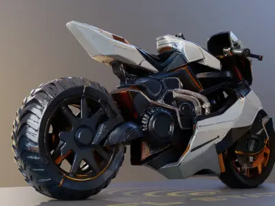 Urban Trail Blazer Dirt Bike 3D Model with PBR Textures 3D model