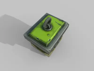 Treasure BOX Low-poly 3D model
