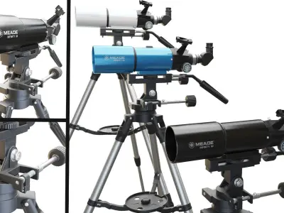 Meade Infinity 80mm Telescope Low-poly 3D model