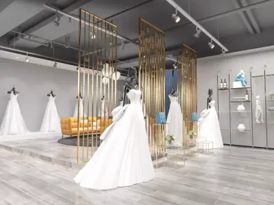 Full Wedding Dress Design Studio 3D model