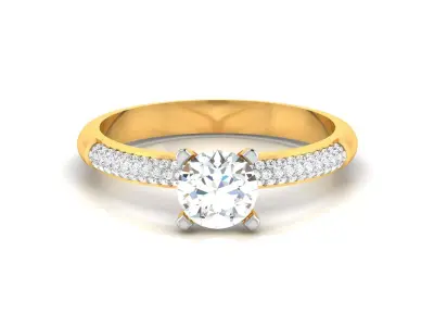Solitaire Engagement Wedding Women Ring 3dm Render Detail  3D print model