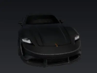 Porsche Taycan Turbo GT 2025 3D model lowpoly Low-poly 3D model