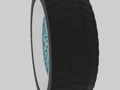 Wheel Enkei Mesh Low-poly 3D model