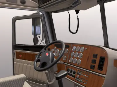 Truck 379 with interior  3D model