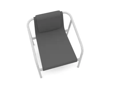 The decorative modern chair Low-poly 3D model