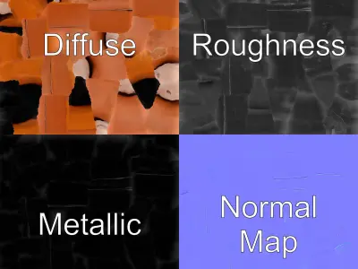 Rustic Clay Pot Handcrafted Design model pack Low-poly 3D model