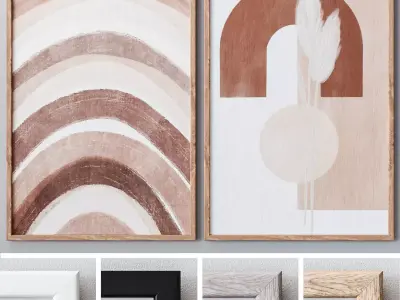 Set of large wall paintings 476 3D model
