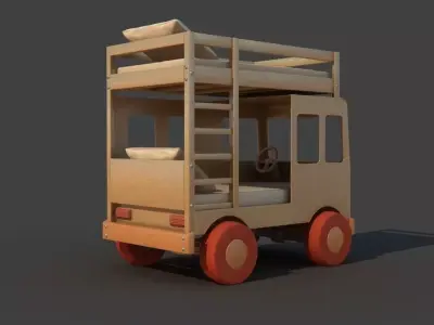 Two Tier Car Bed 3D model
