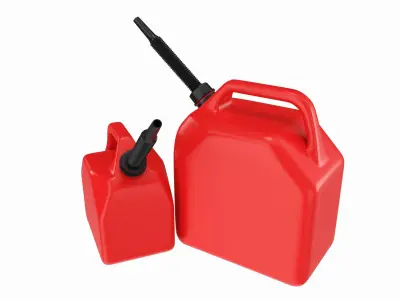 Plastic gas canister set 3D model