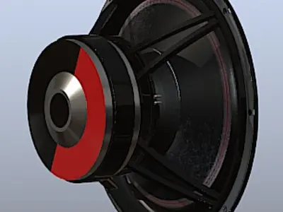 Q Power 12in 3000W Super Deluxe Subwoofer - High Poly Free 3D model