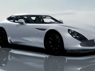 Alfa Romeo TZ3 Stradale Zagato Low-poly 3D model