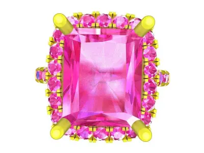 7310 luxury korean style diamond engagament ring 3D print model