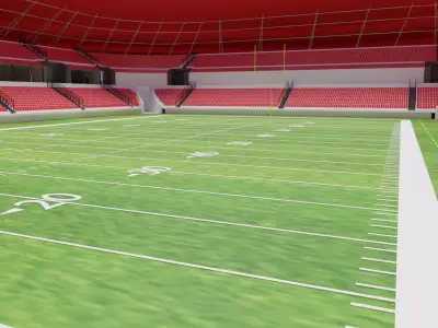 American Football Stadium Low-poly 3D model 18