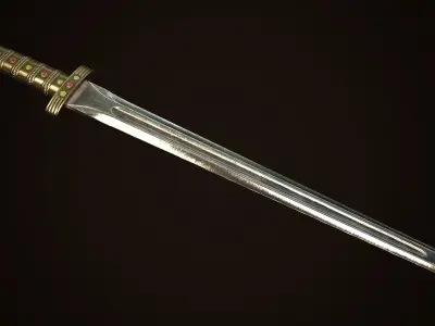 Sword 05 Low-poly 3D model