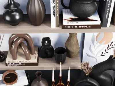 Decorative set 01 3D model 16