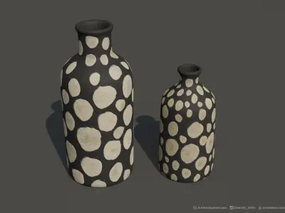 Package with Decorative Vases  3D model