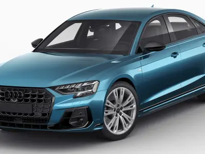 Audi A8-S-line and S8 2022 3D model