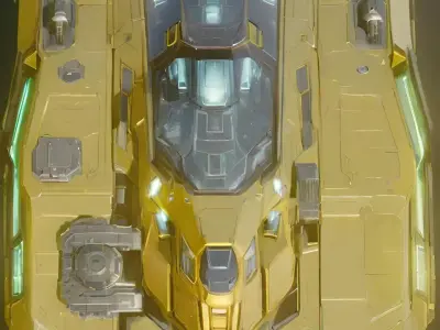 AI rendered spaceship hulls textures Free 3D model